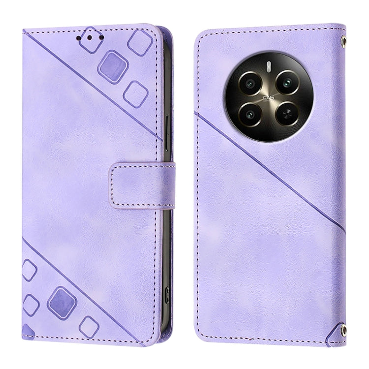 Skin-feel Embossed Leather Phone Case, For Realme Narzo 70 Pro India, For Realme 12 5G Global, For Realme Note 50 4G Global / Realme C51 4G, For Realme C53 4G / Narzo N53 4G Global, For Realme 12 Pro / 12 Pro+ 5G Global, For Realme C67 4G Global       ...