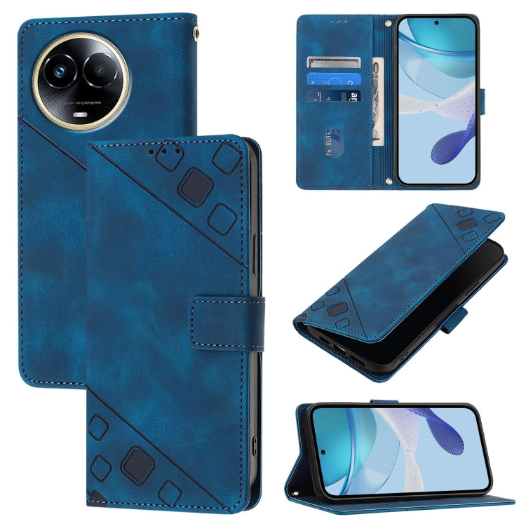 Skin-feel Embossed Leather Phone Case, For Realme Narzo 70 Pro India, For Realme 12 5G Global, For Realme Note 50 4G Global / Realme C51 4G, For Realme C53 4G / Narzo N53 4G Global, For Realme 12 Pro / 12 Pro+ 5G Global, For Realme C67 4G Global       ...
