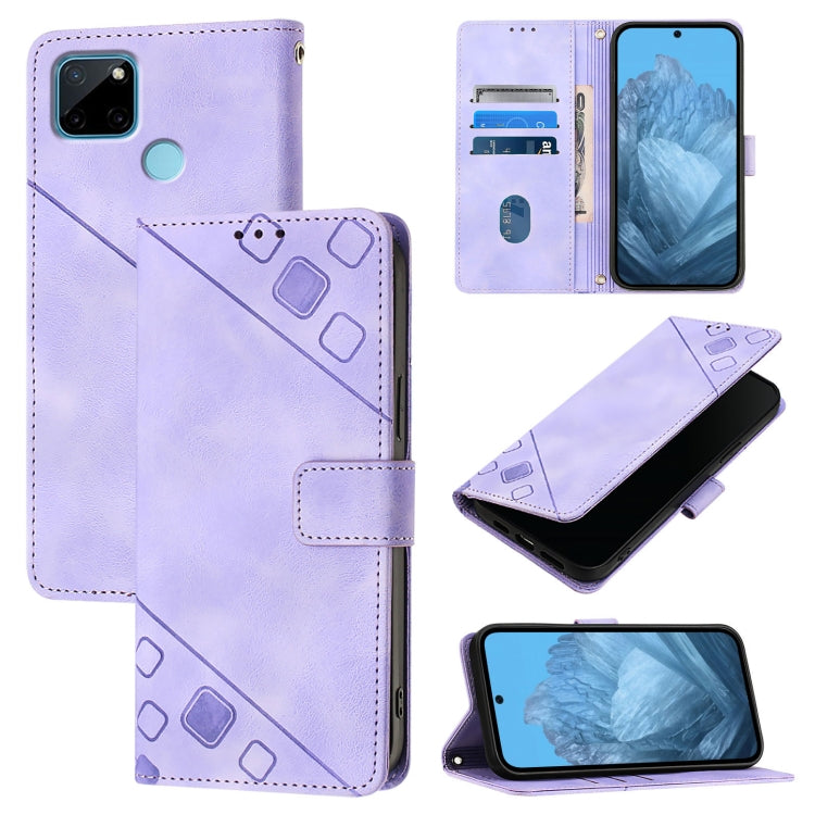 Skin-feel Embossed Leather Phone Case, For Realme C21Y, For Realme V13 5G / Q3 5G / Q3i 5G, For Realme 8 / 8 Pro, For Realme GT 5G / Realme GT Neo, For Realme C17 / 7i