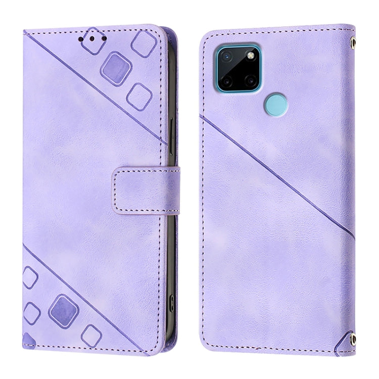 Skin-feel Embossed Leather Phone Case, For Realme C21Y, For Realme V13 5G / Q3 5G / Q3i 5G, For Realme 8 / 8 Pro, For Realme GT 5G / Realme GT Neo, For Realme C17 / 7i