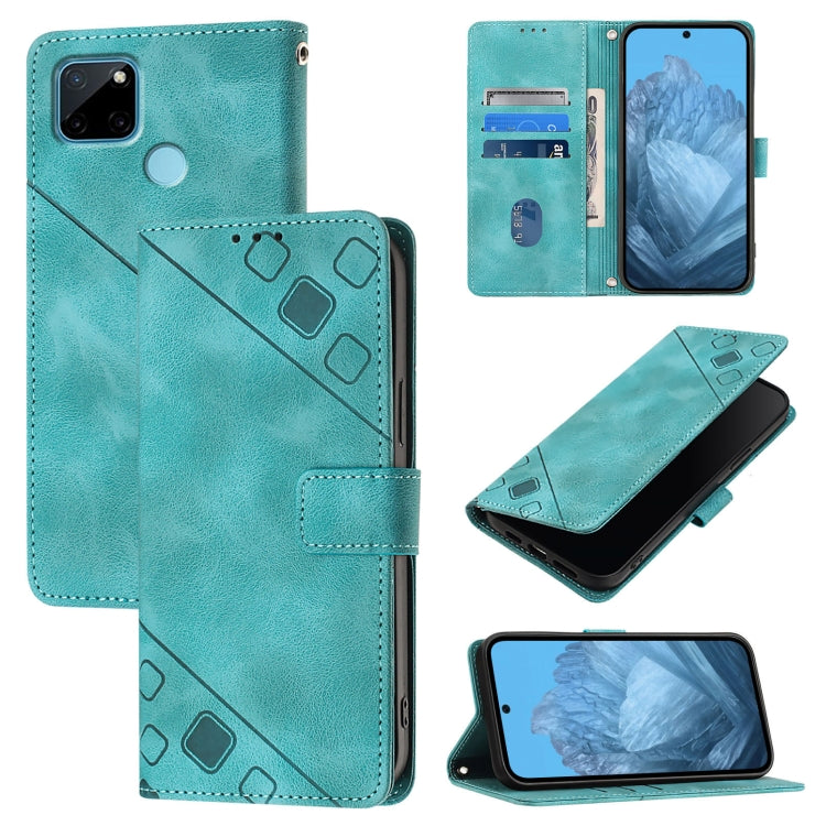 Skin-feel Embossed Leather Phone Case, For Realme C21Y, For Realme V13 5G / Q3 5G / Q3i 5G, For Realme 8 / 8 Pro, For Realme GT 5G / Realme GT Neo, For Realme C17 / 7i