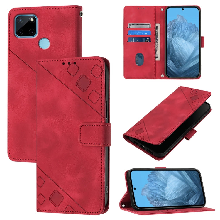 Skin-feel Embossed Leather Phone Case, For Realme C21Y, For Realme V13 5G / Q3 5G / Q3i 5G, For Realme 8 / 8 Pro, For Realme GT 5G / Realme GT Neo, For Realme C17 / 7i