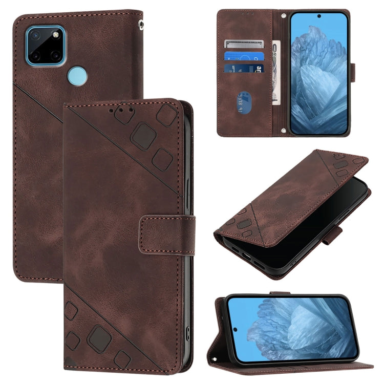 Skin-feel Embossed Leather Phone Case, For Realme C21Y, For Realme V13 5G / Q3 5G / Q3i 5G, For Realme 8 / 8 Pro, For Realme GT 5G / Realme GT Neo, For Realme C17 / 7i