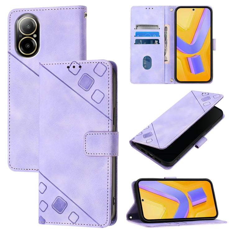 Skin-feel Embossed Leather Phone Case, For Realme Narzo 70 Pro India, For Realme 12 5G Global, For Realme Note 50 4G Global / Realme C51 4G, For Realme C53 4G / Narzo N53 4G Global, For Realme 12 Pro / 12 Pro+ 5G Global, For Realme C67 4G Global       ...