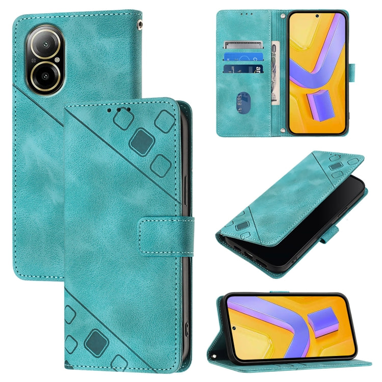 Skin-feel Embossed Leather Phone Case, For Realme Narzo 70 Pro India, For Realme 12 5G Global, For Realme Note 50 4G Global / Realme C51 4G, For Realme C53 4G / Narzo N53 4G Global, For Realme 12 Pro / 12 Pro+ 5G Global, For Realme C67 4G Global       ...
