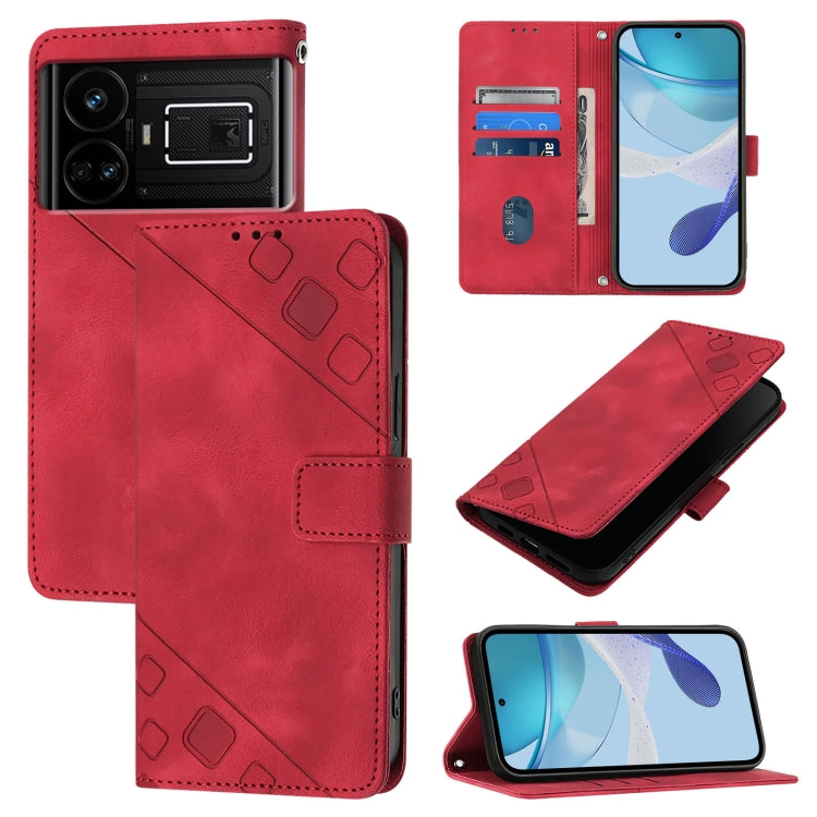Skin-feel Embossed Leather Phone Case, For Realme C21Y, For Realme V13 5G / Q3 5G / Q3i 5G, For Realme 8 / 8 Pro, For Realme GT 5G / Realme GT Neo, For Realme C17 / 7i