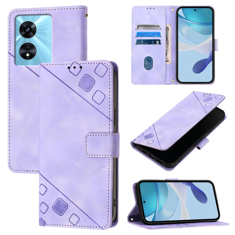 Skin-feel Embossed Leather Phone Case, For Realme 11 4G Global, For Realme GT5 240W / Realme GT5, For Realme Narzo 60 Pro Global, For Realme C65 4G Global, For Realme GT Neo 3T, For Realme Narzo 50 5G / Realme V23, For Realme 8 5G / Realme 9 5G India  ...