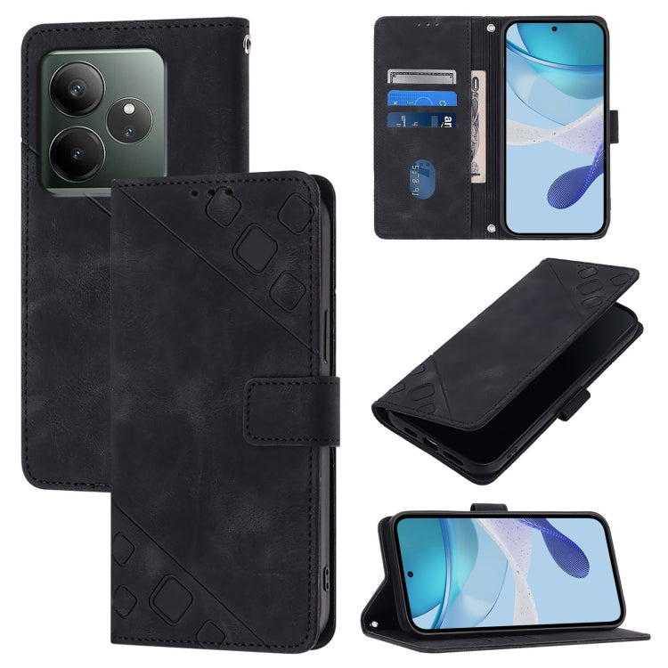Skin-feel Embossed Leather Phone Case, For Realme 14 5G Global / P3 5G India, For Realme 14 Pro+ 5G, For Realme 14 Pro 5G, For Realme GT 7 Pro 5G, For Realme 13 Pro 5G / 13 Pro+ 5G, For Realme GT 6 5G Global, For Realme GT 6T 5G Global                 ...