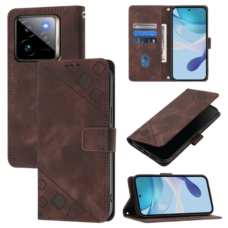 Skin-feel Embossed Leather Phone Case, For Realme 14 5G Global / P3 5G India, For Realme 14 Pro+ 5G, For Realme 14 Pro 5G, For Realme GT 7 Pro 5G, For Realme 13 Pro 5G / 13 Pro+ 5G, For Realme GT 6 5G Global, For Realme GT 6T 5G Global                 ...