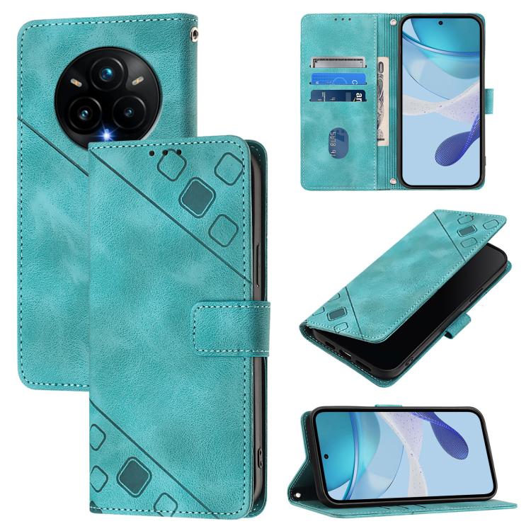 Skin-feel Embossed Leather Phone Case, For Realme 14 5G Global / P3 5G India, For Realme 14 Pro+ 5G, For Realme 14 Pro 5G, For Realme GT 7 Pro 5G, For Realme 13 Pro 5G / 13 Pro+ 5G, For Realme GT 6 5G Global, For Realme GT 6T 5G Global                 ...