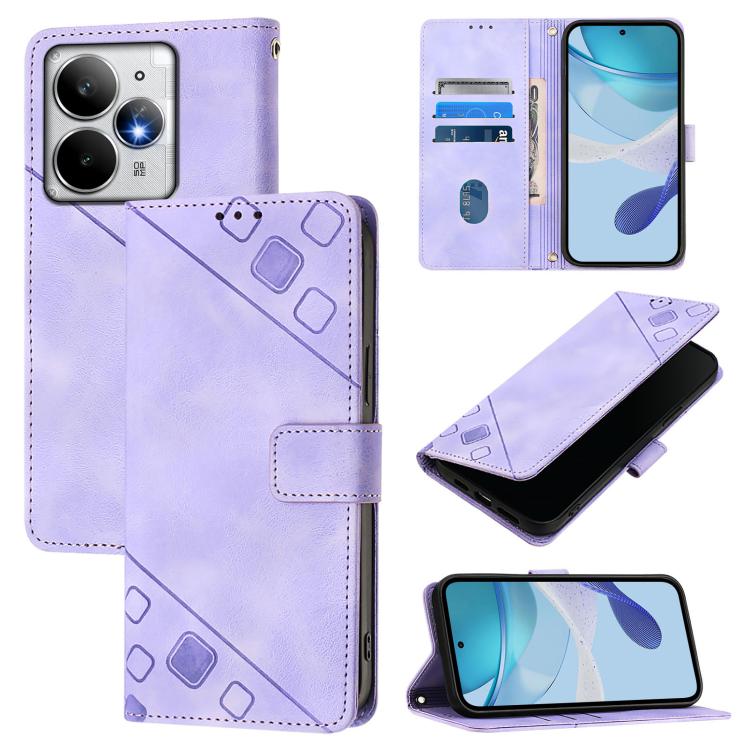 Skin-feel Embossed Leather Phone Case, For Realme P4 5G, For Realme 15T 5G Global, For Realme C71 4G India, For Realme 15 / 15 Pro 5G Global, For Realme C71 4G Global, For Realme Neo7 Turbo 5G, For Realme V70 / 14x Global / C75 5G                      ...