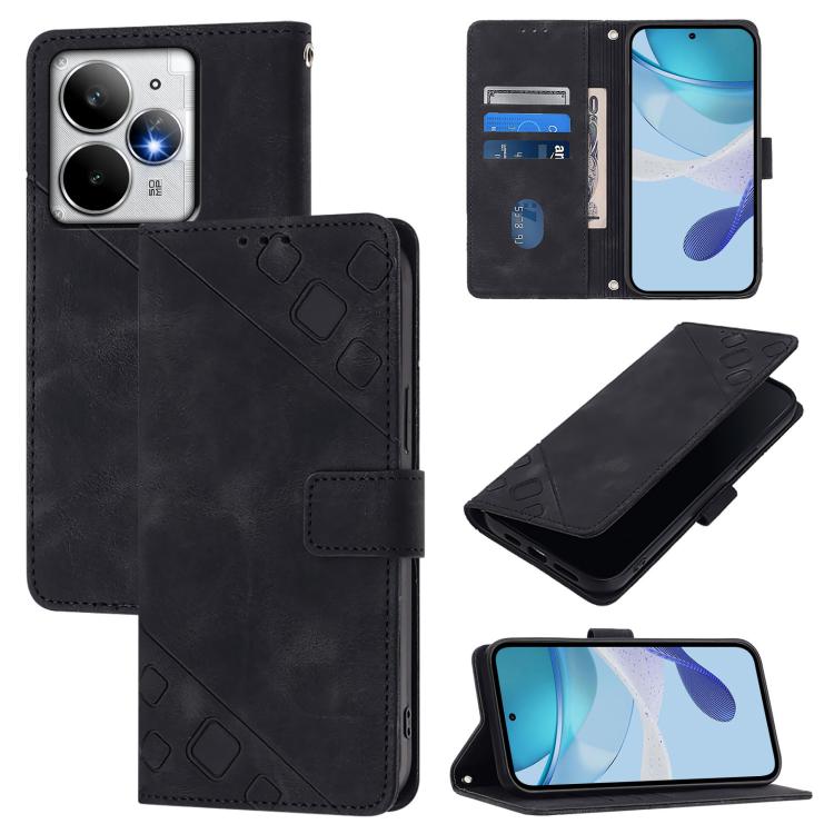 Skin-feel Embossed Leather Phone Case, For Realme P4 5G, For Realme 15T 5G Global, For Realme C71 4G India, For Realme 15 / 15 Pro 5G Global, For Realme C71 4G Global, For Realme Neo7 Turbo 5G, For Realme V70 / 14x Global / C75 5G                      ...