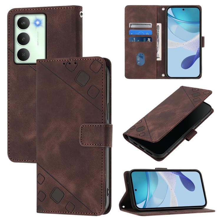 Skin-feel Embossed Leather Phone Case, For Realme P4 5G, For Realme 15T 5G Global, For Realme C71 4G India, For Realme 15 / 15 Pro 5G Global, For Realme C71 4G Global, For Realme Neo7 Turbo 5G, For Realme V70 / 14x Global / C75 5G                      ...