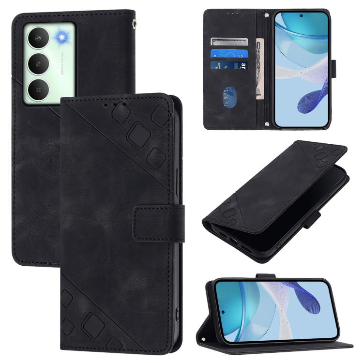 Skin-feel Embossed Leather Phone Case, For Realme P4 5G, For Realme 15T 5G Global, For Realme C71 4G India, For Realme 15 / 15 Pro 5G Global, For Realme C71 4G Global, For Realme Neo7 Turbo 5G, For Realme V70 / 14x Global / C75 5G                      ...