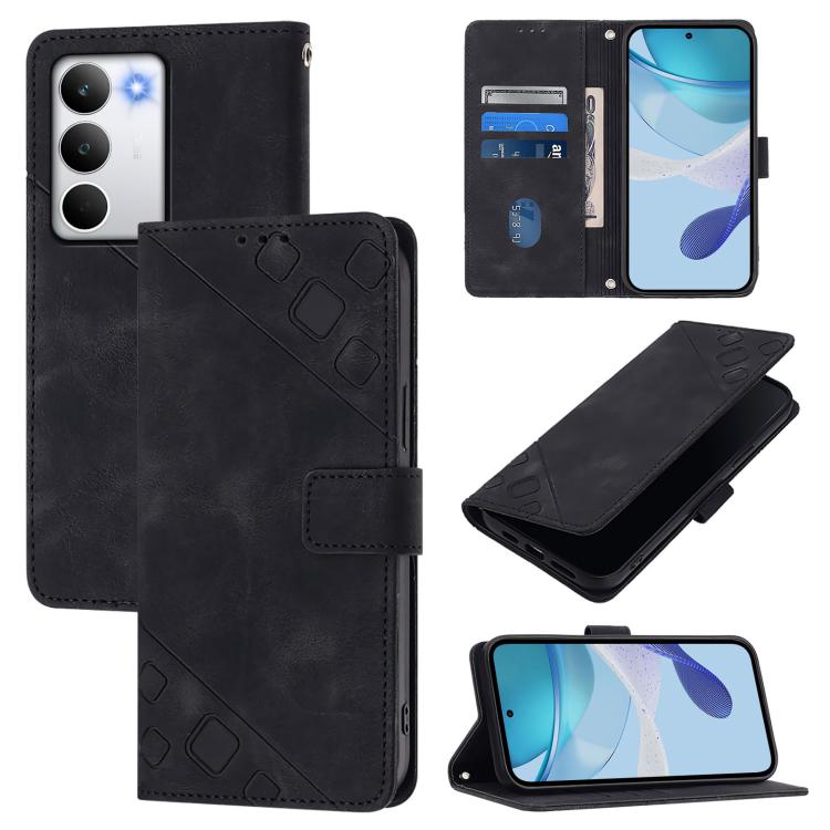 Skin-feel Embossed Leather Phone Case, For Realme P4 5G, For Realme 15T 5G Global, For Realme C71 4G India, For Realme 15 / 15 Pro 5G Global, For Realme C71 4G Global, For Realme Neo7 Turbo 5G, For Realme V70 / 14x Global / C75 5G                      ...