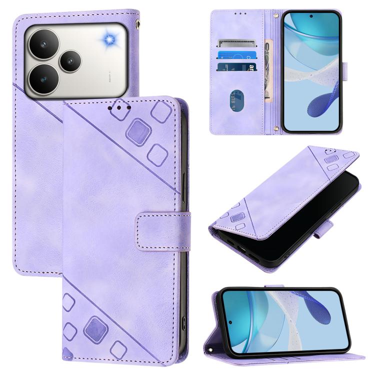 Skin-feel Embossed Leather Phone Case, For Realme P4 5G, For Realme 15T 5G Global, For Realme C71 4G India, For Realme 15 / 15 Pro 5G Global, For Realme C71 4G Global, For Realme Neo7 Turbo 5G, For Realme V70 / 14x Global / C75 5G                      ...