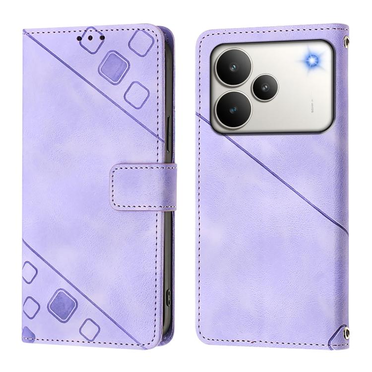 Skin-feel Embossed Leather Phone Case, For Realme P4 5G, For Realme 15T 5G Global, For Realme C71 4G India, For Realme 15 / 15 Pro 5G Global, For Realme C71 4G Global, For Realme Neo7 Turbo 5G, For Realme V70 / 14x Global / C75 5G                      ...