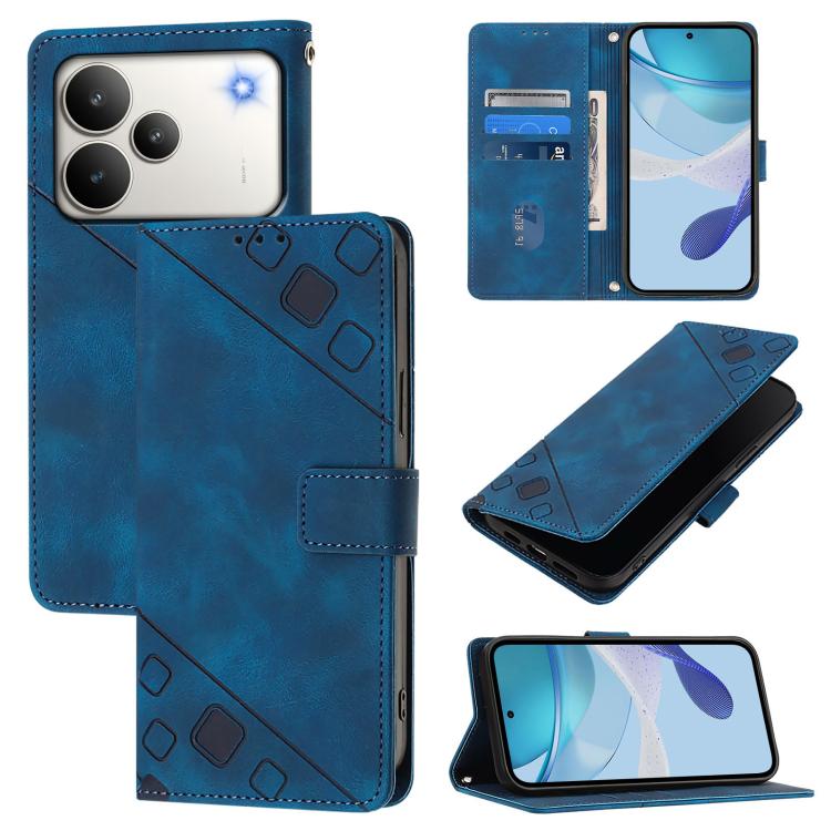 Skin-feel Embossed Leather Phone Case, For Realme P4 5G, For Realme 15T 5G Global, For Realme C71 4G India, For Realme 15 / 15 Pro 5G Global, For Realme C71 4G Global, For Realme Neo7 Turbo 5G, For Realme V70 / 14x Global / C75 5G                      ...