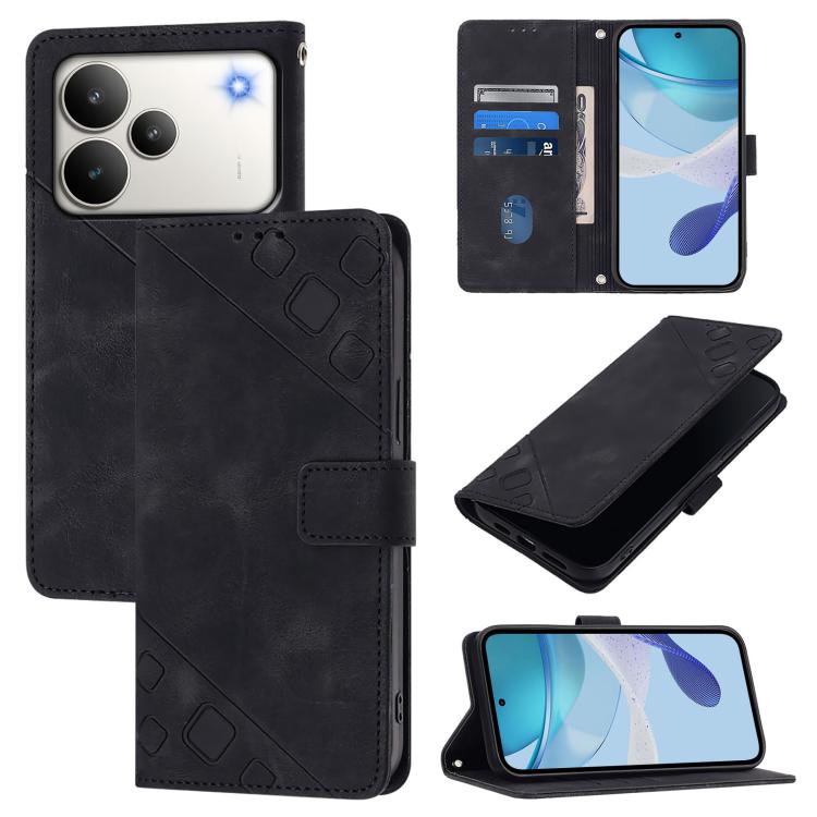 Skin-feel Embossed Leather Phone Case, For Realme P4 5G, For Realme 15T 5G Global, For Realme C71 4G India, For Realme 15 / 15 Pro 5G Global, For Realme C71 4G Global, For Realme Neo7 Turbo 5G, For Realme V70 / 14x Global / C75 5G                      ...
