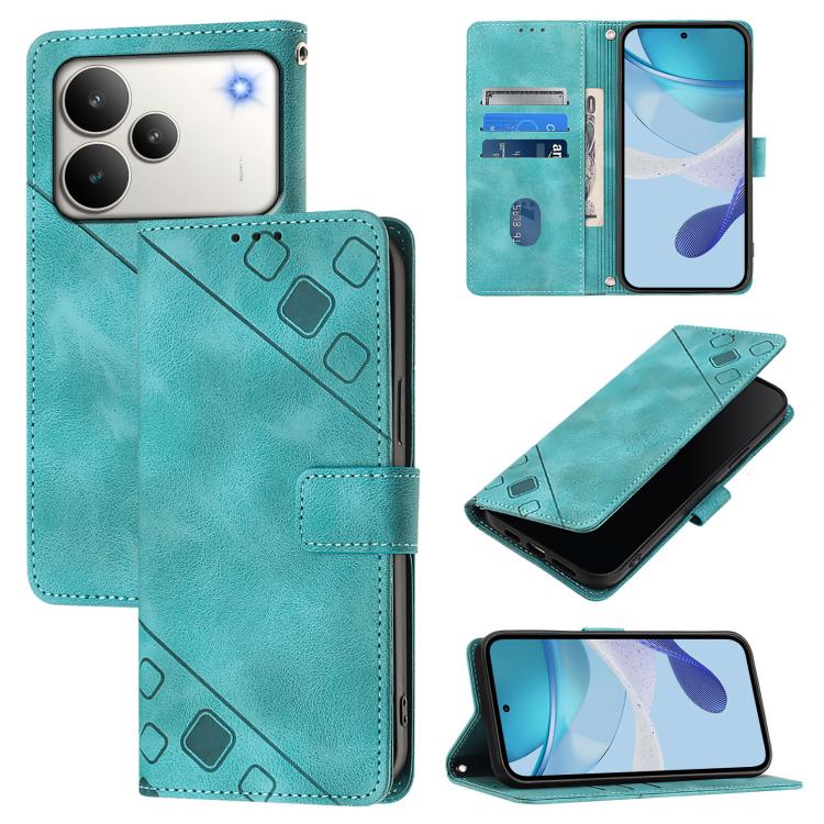 Skin-feel Embossed Leather Phone Case, For Realme 16T 5G Global, For Realme C100 5G / C85 5G Global, For Realme 16 Pro+ 5G Global, For Realme 16 Pro 5G Global, For Realme P4x 5G / OnePlus Nord CE6 Lite, For Realme Note 70 4G / 70T 4G                   ...