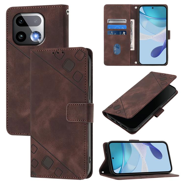 Skin-feel Embossed Leather Phone Case, For Realme 16T 5G Global, For Realme C100 5G / C85 5G Global, For Realme 16 Pro+ 5G Global, For Realme 16 Pro 5G Global, For Realme P4x 5G / OnePlus Nord CE6 Lite, For Realme Note 70 4G / 70T 4G                   ...