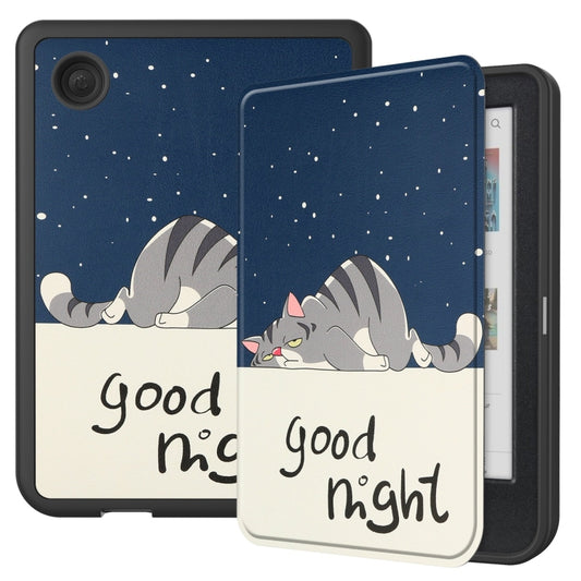Painted Voltage Caster TPU Leather Smart Tablet Case, For KOBO Clara Colour 2024 / BW