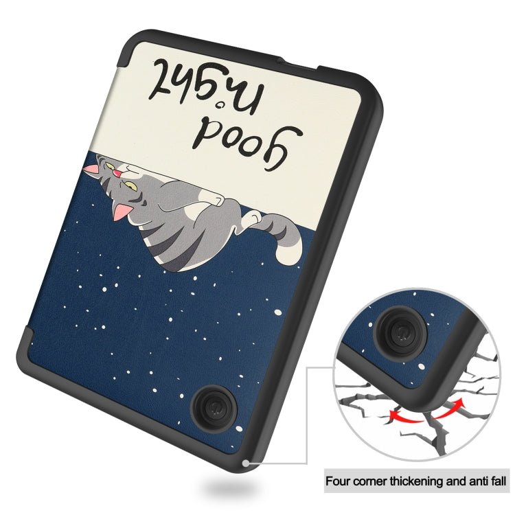 Painted Voltage Caster TPU Leather Smart Tablet Case, For KOBO Clara Colour 2024 / BW