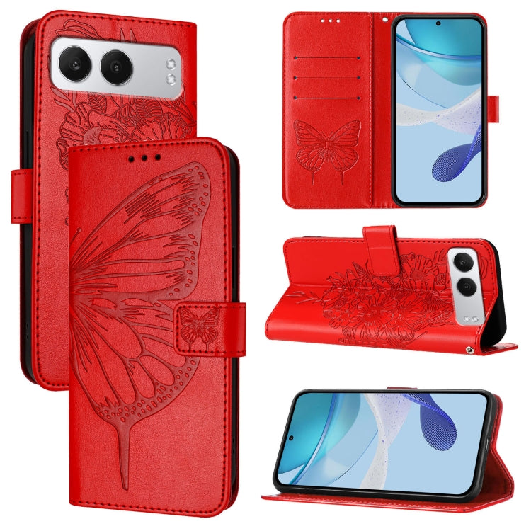 Embossed Butterfly Leather Phone Case, For OnePlus Turbo 6X Pro 5G, For OnePlus Turbo 6, For OnePlus Ace 5 Ultra, For OnePlus Ace 5 Racing, For OnePlus Ace 5 Pro / Ace 5, For OnePlus Nord 4 5G