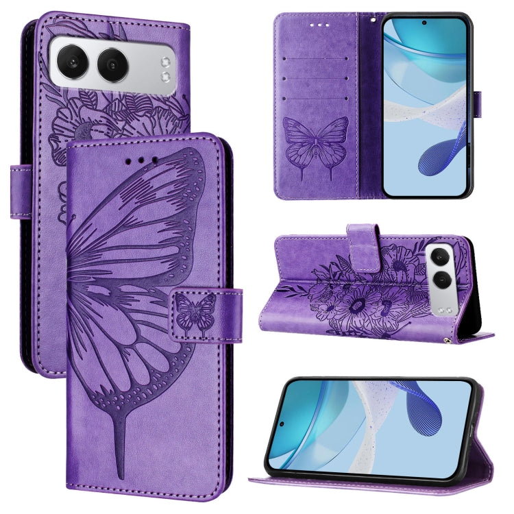 Embossed Butterfly Leather Phone Case, For OnePlus Turbo 6X Pro 5G, For OnePlus Turbo 6, For OnePlus Ace 5 Ultra, For OnePlus Ace 5 Racing, For OnePlus Ace 5 Pro / Ace 5, For OnePlus Nord 4 5G