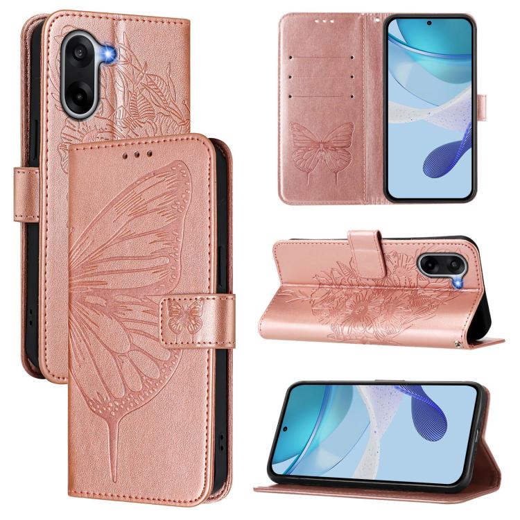 Embossed Butterfly Leather Phone Case, For OnePlus Turbo 6X Pro 5G, For OnePlus Turbo 6, For OnePlus Ace 5 Ultra, For OnePlus Ace 5 Racing, For OnePlus Ace 5 Pro / Ace 5, For OnePlus Nord 4 5G