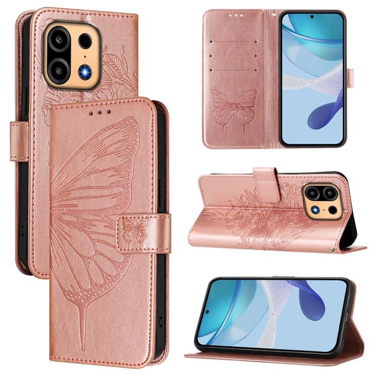 Embossed Butterfly Leather Phone Case, For OnePlus Turbo 6X Pro 5G, For OnePlus Turbo 6, For OnePlus Ace 5 Ultra, For OnePlus Ace 5 Racing, For OnePlus Ace 5 Pro / Ace 5, For OnePlus Nord 4 5G