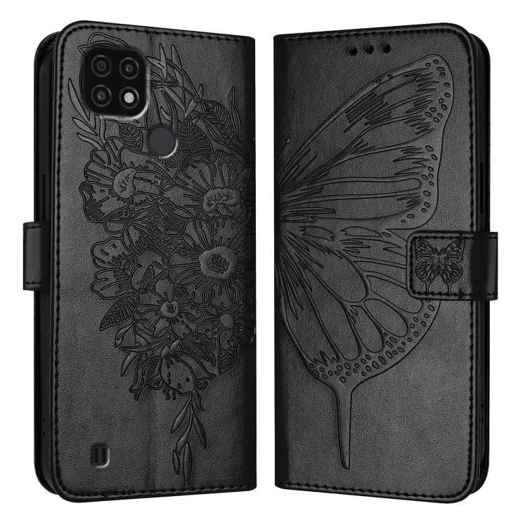 Embossed Butterfly Leather Phone Case, For Realme 10T 5G / 10s 5G / 9i 5G India, For Realme C30 4G/C30s/Narzo 50i Prime, For Realme GT Neo 3T, For Realme V23 / Narzo 50 5G, For Realme C20 / C11 2021 / C21, For Realme C21Y