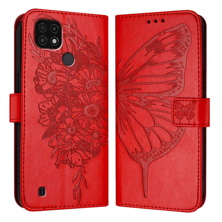 Embossed Butterfly Leather Phone Case, For Realme 10T 5G / 10s 5G / 9i 5G India, For Realme C30 4G/C30s/Narzo 50i Prime, For Realme GT Neo 3T, For Realme V23 / Narzo 50 5G, For Realme C20 / C11 2021 / C21, For Realme C21Y