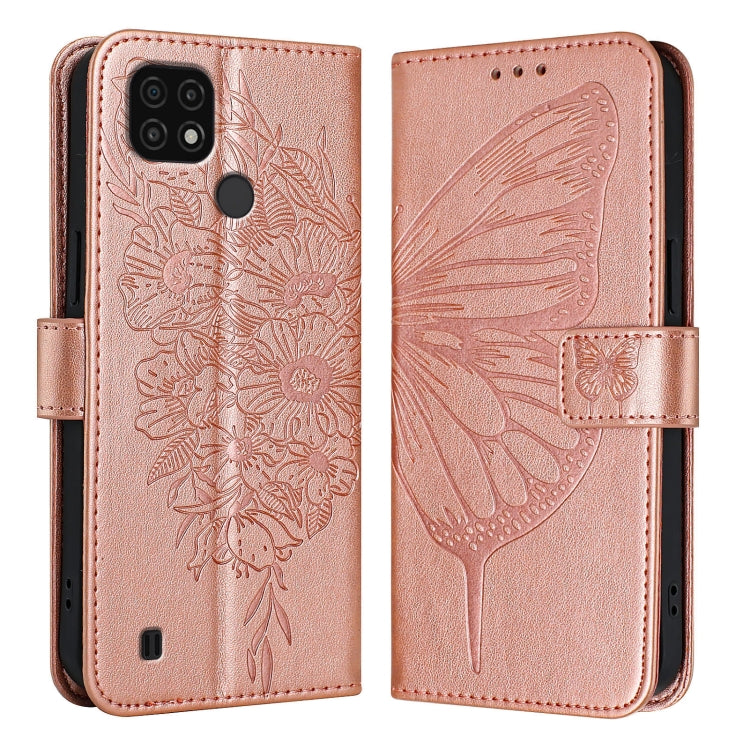 Embossed Butterfly Leather Phone Case, For Realme 10T 5G / 10s 5G / 9i 5G India, For Realme C30 4G/C30s/Narzo 50i Prime, For Realme GT Neo 3T, For Realme V23 / Narzo 50 5G, For Realme C20 / C11 2021 / C21, For Realme C21Y