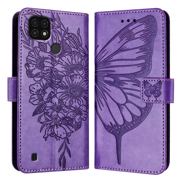 Embossed Butterfly Leather Phone Case, For Realme 10T 5G / 10s 5G / 9i 5G India, For Realme C30 4G/C30s/Narzo 50i Prime, For Realme GT Neo 3T, For Realme V23 / Narzo 50 5G, For Realme C20 / C11 2021 / C21, For Realme C21Y