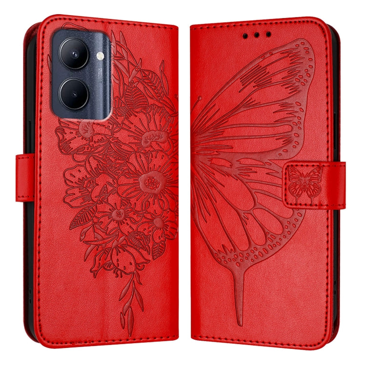 Embossed Butterfly Leather Phone Case, For Realme GT5 240W / GT5 5G, For Realme 11 5G Global / 11X 5G, For Realme C53 India/Narzo N53 4G Global, For Realme Narzo 60 Pro Global, For Realme C65 4G Global, For Realme C33 2022 / C33 2023 Global