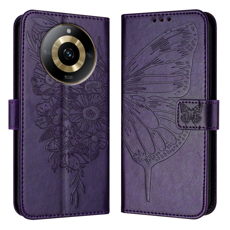 Embossed Butterfly Leather Phone Case, For Realme 12 5G Global, For Realme Note 50 4G Global / C51 4G, For Realme 12 Pro 5G / 12 Pro+ 5G Global, For Realme C67 4G Global, For Realme C67 5G India/Narzo 60x Global, For Realme 11 4G Global