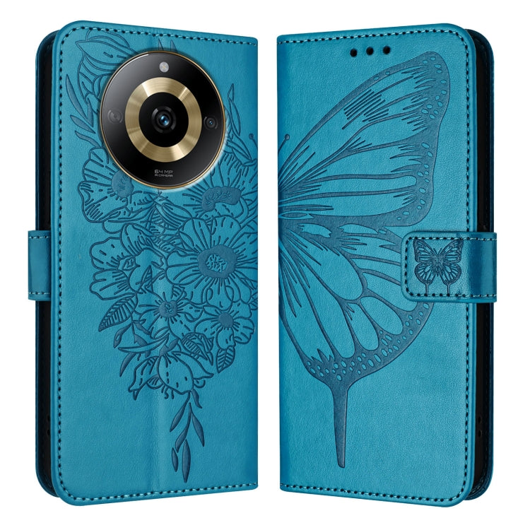 Embossed Butterfly Leather Phone Case, For Realme 12 5G Global, For Realme Note 50 4G Global / C51 4G, For Realme 12 Pro 5G / 12 Pro+ 5G Global, For Realme C67 4G Global, For Realme C67 5G India/Narzo 60x Global, For Realme 11 4G Global