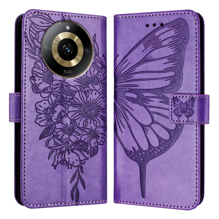 Embossed Butterfly Leather Phone Case, For Realme 12 5G Global, For Realme Note 50 4G Global / C51 4G, For Realme 12 Pro 5G / 12 Pro+ 5G Global, For Realme C67 4G Global, For Realme C67 5G India/Narzo 60x Global, For Realme 11 4G Global