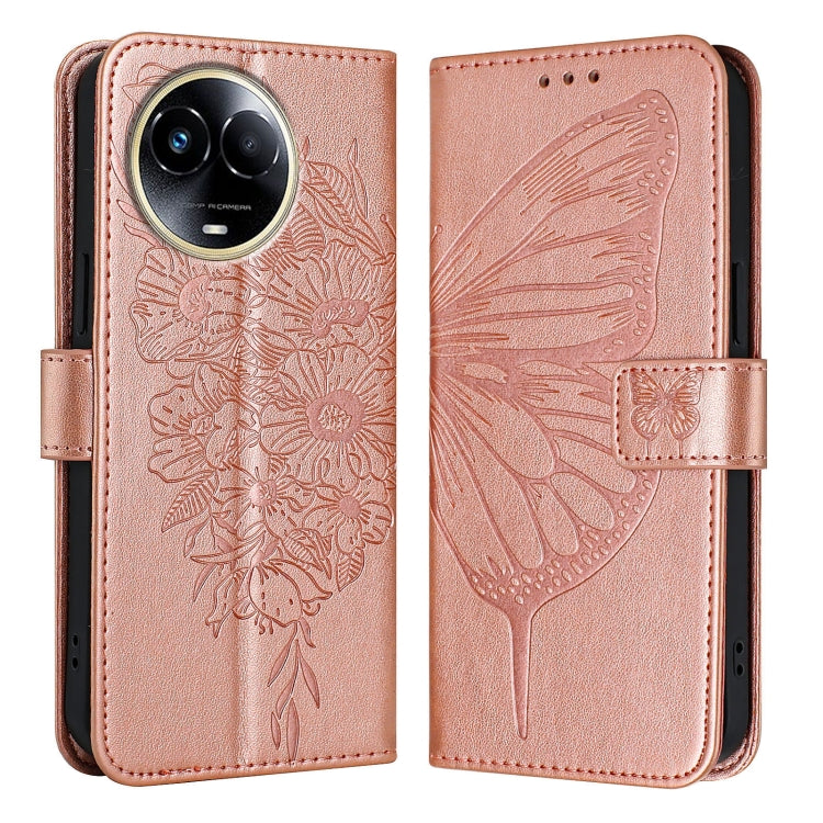 Embossed Butterfly Leather Phone Case, For Realme GT5 240W / GT5 5G, For Realme 11 5G Global / 11X 5G, For Realme C53 India/Narzo N53 4G Global, For Realme Narzo 60 Pro Global, For Realme C65 4G Global, For Realme C33 2022 / C33 2023 Global