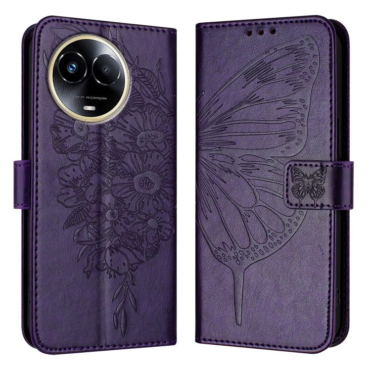 Embossed Butterfly Leather Phone Case, For Realme 12 5G Global, For Realme Note 50 4G Global / C51 4G, For Realme 12 Pro 5G / 12 Pro+ 5G Global, For Realme C67 4G Global, For Realme C67 5G India/Narzo 60x Global, For Realme 11 4G Global