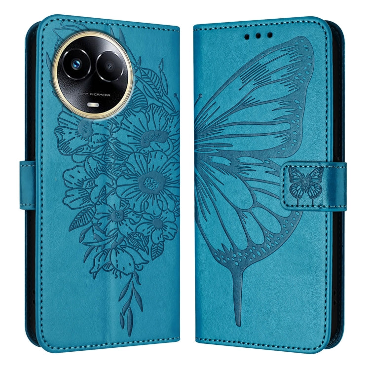 Embossed Butterfly Leather Phone Case, For Realme 12 5G Global, For Realme Note 50 4G Global / C51 4G, For Realme 12 Pro 5G / 12 Pro+ 5G Global, For Realme C67 4G Global, For Realme C67 5G India/Narzo 60x Global, For Realme 11 4G Global