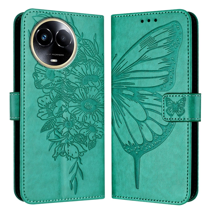 Embossed Butterfly Leather Phone Case, For Realme 12 5G Global, For Realme Note 50 4G Global / C51 4G, For Realme 12 Pro 5G / 12 Pro+ 5G Global, For Realme C67 4G Global, For Realme C67 5G India/Narzo 60x Global, For Realme 11 4G Global