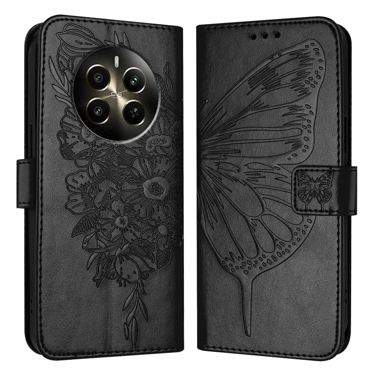 Embossed Butterfly Leather Phone Case, For Realme 14 Pro, For Realme GT7 Pro 5G, For Realme 13 Pro / 13 Pro+ 5G, For Realme GT 6 5G Global, For Realme GT 6T 5G Global, For Realme 12+ Global/Narzo 70 Pro India