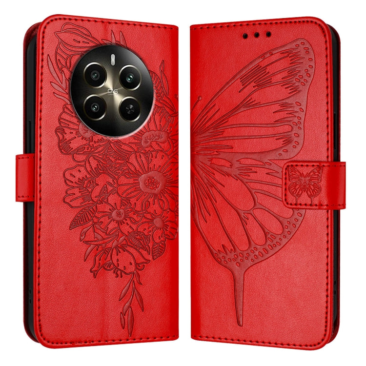 Embossed Butterfly Leather Phone Case, For Realme 14 Pro, For Realme GT7 Pro 5G, For Realme 13 Pro / 13 Pro+ 5G, For Realme GT 6 5G Global, For Realme GT 6T 5G Global, For Realme 12+ Global/Narzo 70 Pro India