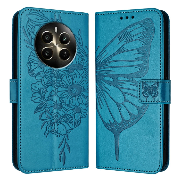 Embossed Butterfly Leather Phone Case, For Realme 14 Pro, For Realme GT7 Pro 5G, For Realme 13 Pro / 13 Pro+ 5G, For Realme GT 6 5G Global, For Realme GT 6T 5G Global, For Realme 12+ Global/Narzo 70 Pro India