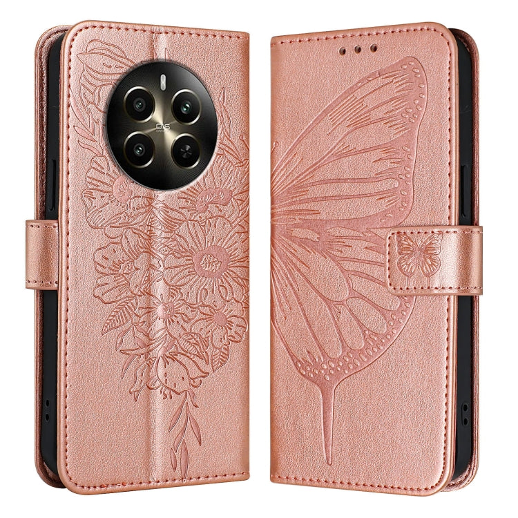 Embossed Butterfly Leather Phone Case, For Realme 14 Pro, For Realme GT7 Pro 5G, For Realme 13 Pro / 13 Pro+ 5G, For Realme GT 6 5G Global, For Realme GT 6T 5G Global, For Realme 12+ Global/Narzo 70 Pro India