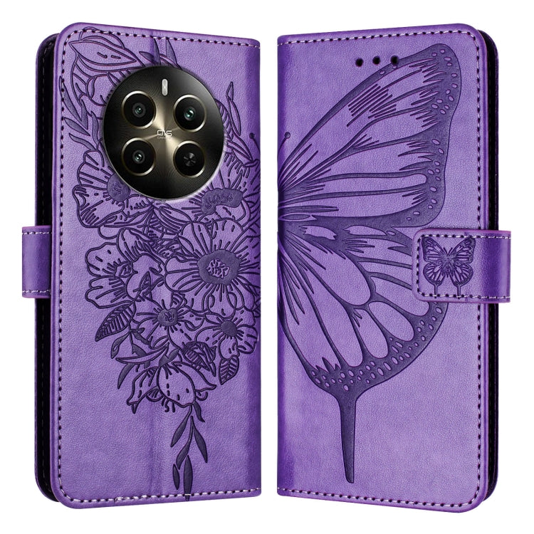 Embossed Butterfly Leather Phone Case, For Realme 14 Pro, For Realme GT7 Pro 5G, For Realme 13 Pro / 13 Pro+ 5G, For Realme GT 6 5G Global, For Realme GT 6T 5G Global, For Realme 12+ Global/Narzo 70 Pro India