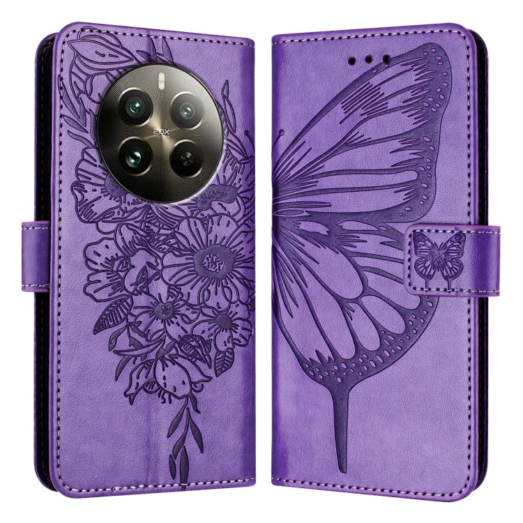 Embossed Butterfly Leather Phone Case, For Realme 12 5G Global, For Realme Note 50 4G Global / C51 4G, For Realme 12 Pro 5G / 12 Pro+ 5G Global, For Realme C67 4G Global, For Realme C67 5G India/Narzo 60x Global, For Realme 11 4G Global