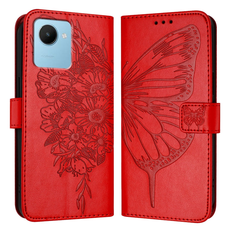 Embossed Butterfly Leather Phone Case, For Realme 10T 5G / 10s 5G / 9i 5G India, For Realme C30 4G/C30s/Narzo 50i Prime, For Realme GT Neo 3T, For Realme V23 / Narzo 50 5G, For Realme C20 / C11 2021 / C21, For Realme C21Y